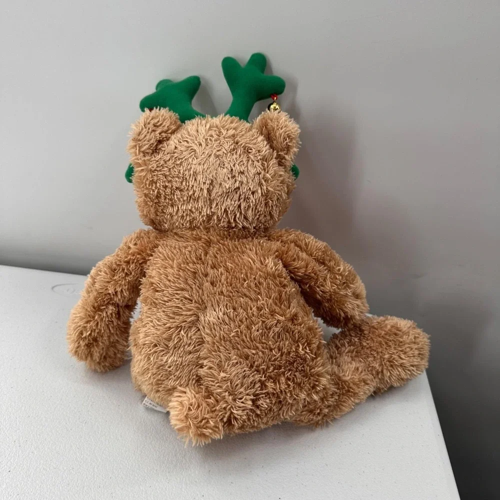 Hallmark Reindeer Bear‎ Plush Jingle Bells Sound & Red Bow Christmas Decor 14